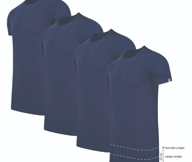 Livorno Extra Long Crew Neck T-shirt 4-Pack